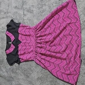 Paper Doll Sheer Top Purple Black Dress Size 5